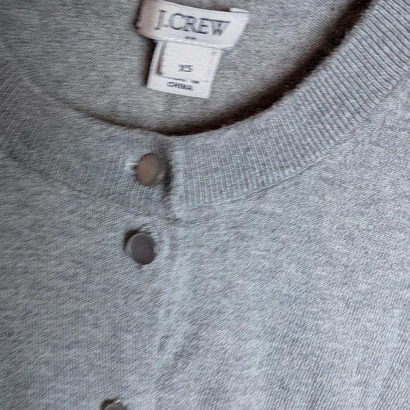 J. Crew Gray Cardigan Sweater V-Neck Classic - Picture 3 of 6